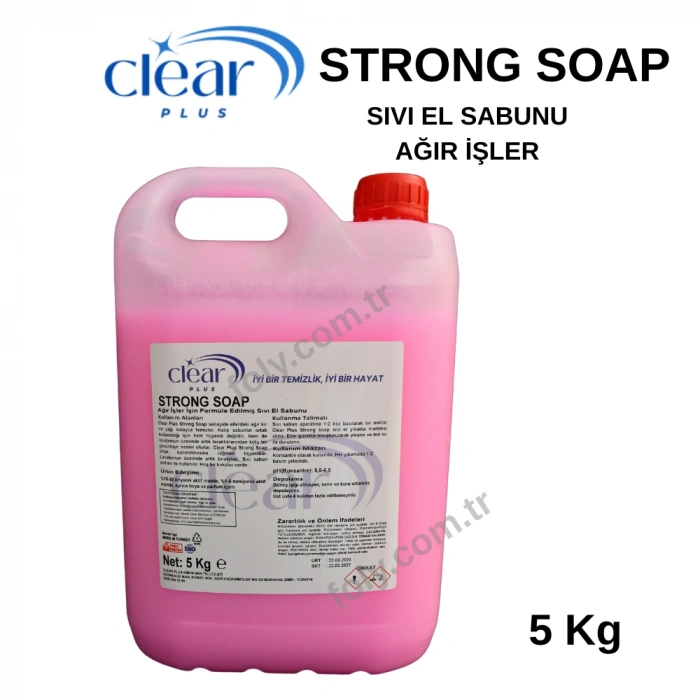 STRONG SOAP Sıvı El Sabunu Ağır İşlerde Kullanılan Yağ Cözücü Nemlendirme Özellikli 5KG