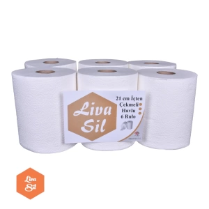 Livasil İçten Çekmeli Havlu 6 Rulo