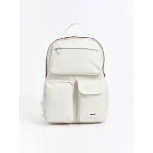 LCW ACCESSORIES BEJ Çok Bölmeli Kadın Sırt Çantası