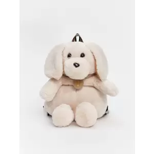 LCW ACCESSORIES BEJ Ayı Figürlü Erkek Çocuk Pelüş Sırt Çantası