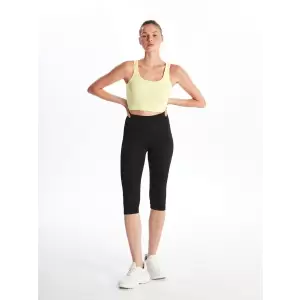 XSIDE ACTIVE Siyah Kadın Beli Lastikli Düz Tayt