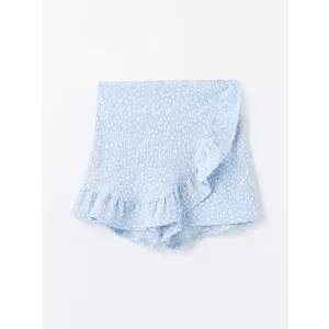 LCW Kids Mavi Beli Lastikli Kız Çocuk Şort Etek