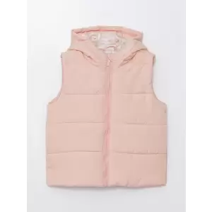LCW Kids Pembe Kapüşonlu Kız Çocuk Şişme Yelek