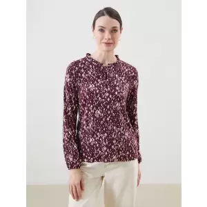 LCW Grace Mürdüm Bağlamalı Yaka Çiçekli Kadın Bluz