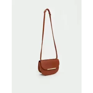 LCW ACCESSORIES Kahverengi Deri Görünümlü Kadın Omuz Çantası