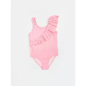 LCW Kids Pembe U Yaka Kız Çocuk Mayo