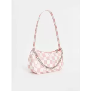 LCW ACCESSORIES Pembe Ekose Desenli Kız Çocuk Baget Çanta