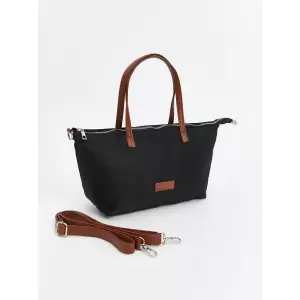 LCW ACCESSORIES Siyah Paraşüt Kumaş Kadın Tote Çanta
