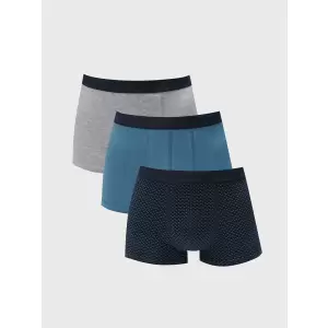 LC WAIKIKI Lacivert Standart Kalıp Pamuklu Esnek Erkek Boxer 3lü