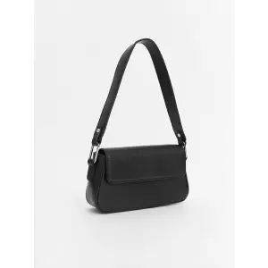 LCW ACCESSORIES Siyah Deri Görünümlü Kadın Kol Çantası
