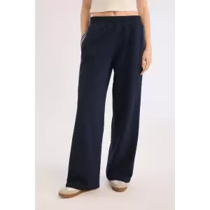 Defacto E5374 Lacivert Coool Wide Leg Eşofman Altı Basic Düz Beli Lastikli Geniş Bol Paça