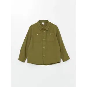 LCW Kids Haki Uzun Kollu Basic Erkek Çocuk Gömlek