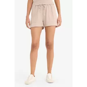 Defacto D3327 Bej Regular Fit Esnek Belli Bağcıklı Bermuda Şort