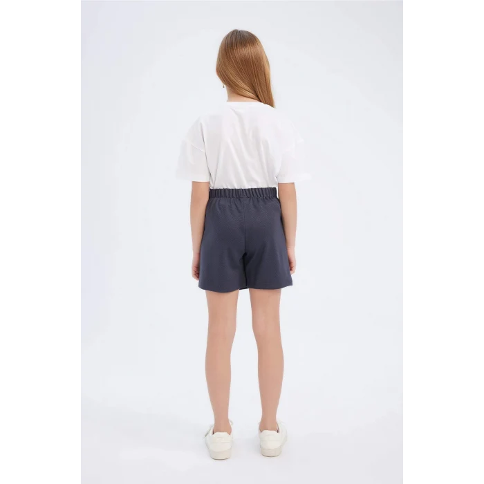 Defacto Antrasit Kız Çocuk Şort Etek