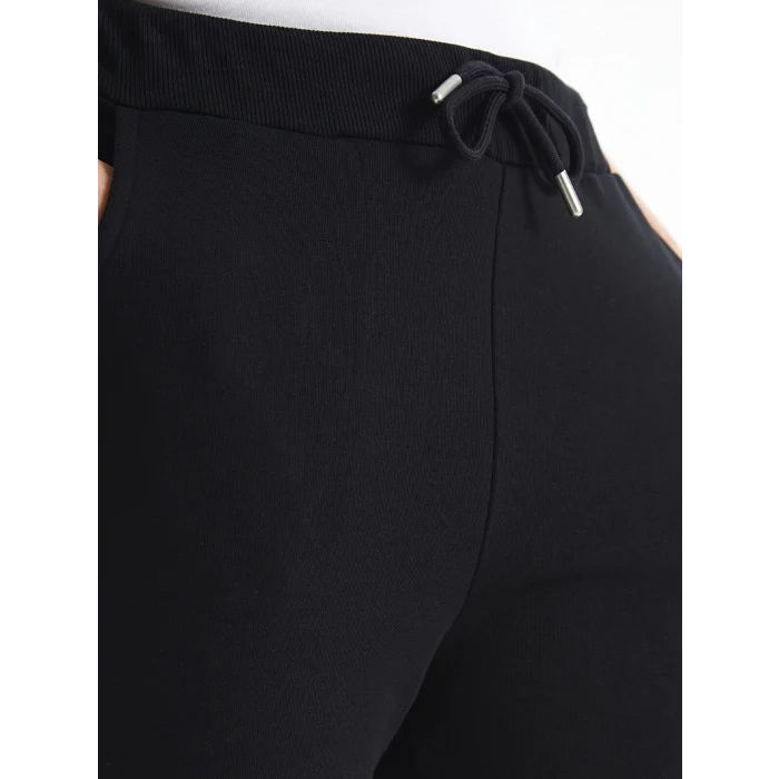 LCWAIKIKI Basic SİYAH Beli Lastikli Kadın Kalın Eşofman Altı