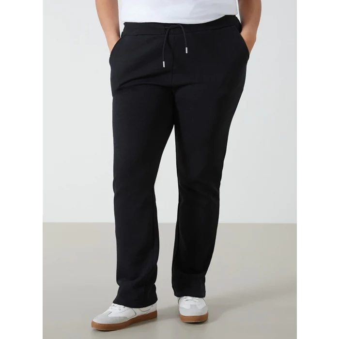 LCWAIKIKI Basic SİYAH Beli Lastikli Kadın Kalın Eşofman Altı