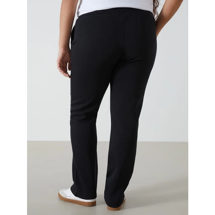 LCWAIKIKI Basic SİYAH Beli Lastikli Kadın Kalın Eşofman Altı