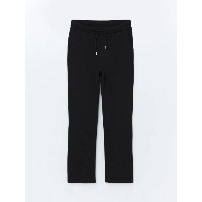 LCWAIKIKI Basic SİYAH Beli Lastikli Kadın Kalın Eşofman Altı