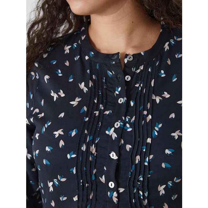 LCW Grace SİYAH Bisiklet Yaka Desenli Kadın Elbise