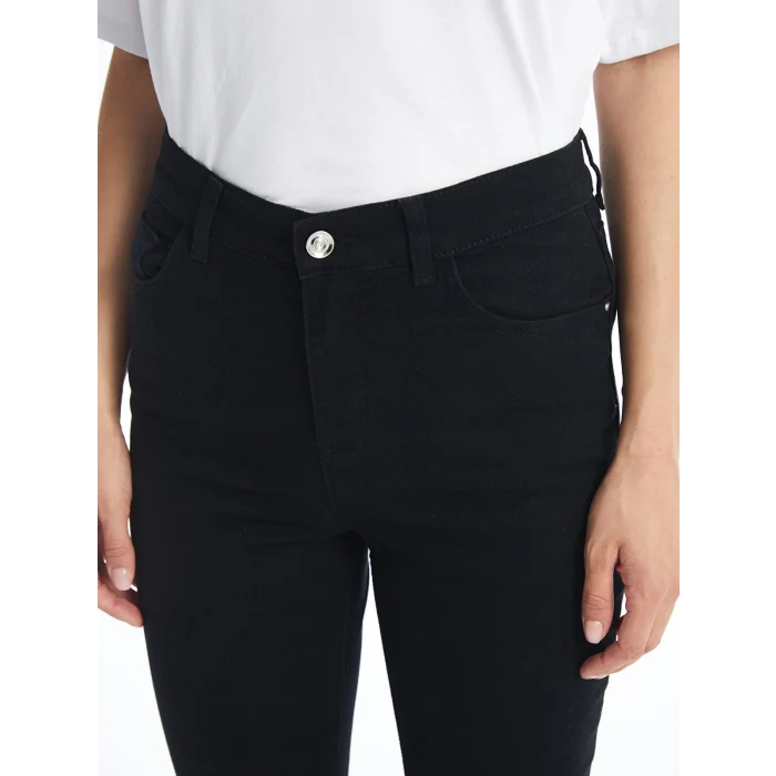 LCW Jeans SİYAH Mars Flare Kadın Jean Pantolon