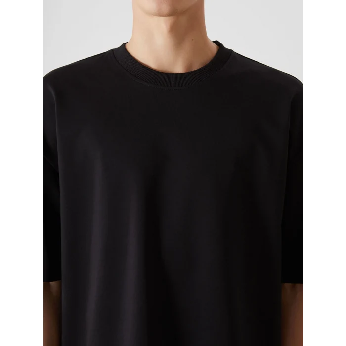 XSIDE SİYAH Bisiklet Yaka Kısa Kollu Erkek Tişört