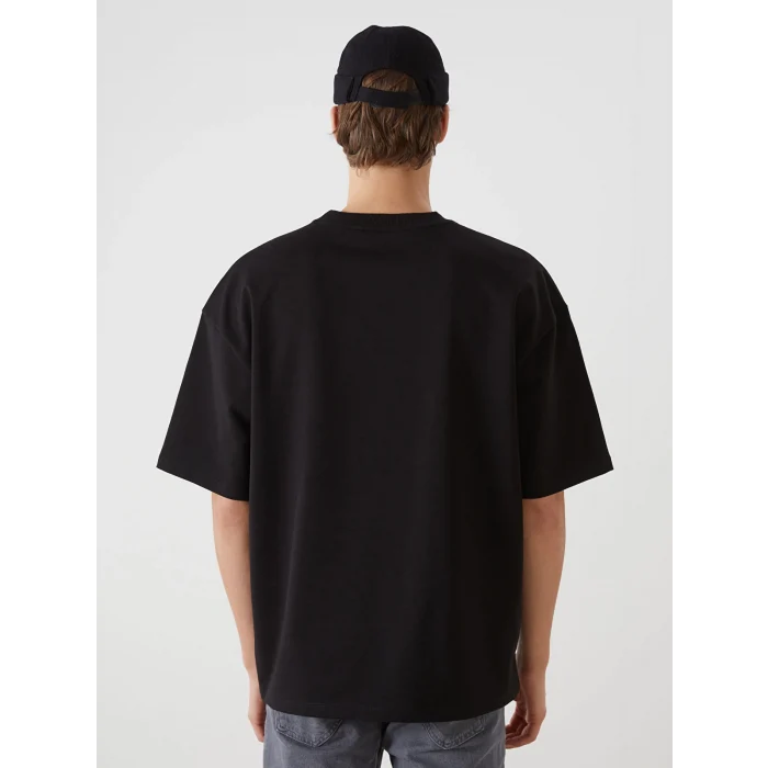 XSIDE SİYAH Bisiklet Yaka Kısa Kollu Erkek Tişört