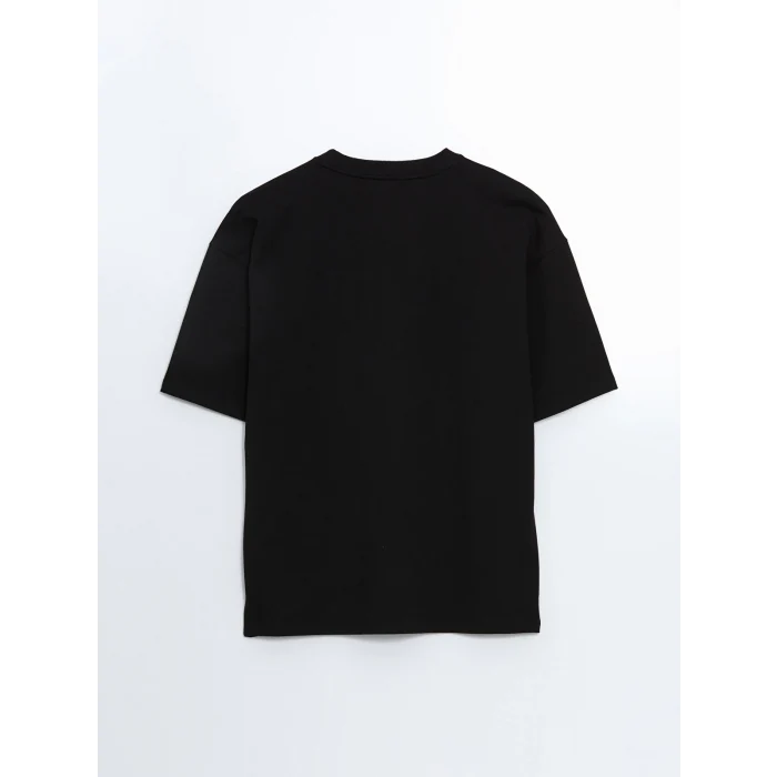 XSIDE SİYAH Bisiklet Yaka Kısa Kollu Erkek Tişört