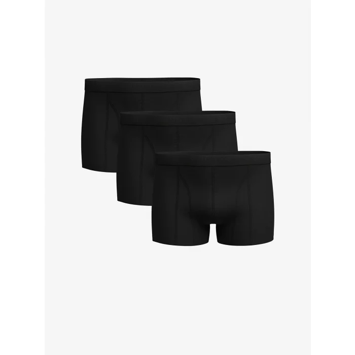 LC WAIKIKI SİYAH Standart Kalıp Pamuklu Esnek Erkek Boxer 3lü