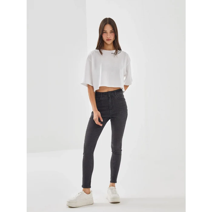 LCW Jeans GRİ Jüpiter Süper Skinny Fit Kadın Jean Pantolon