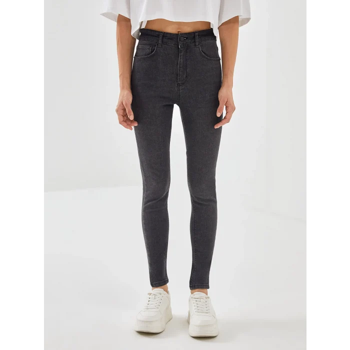 LCW Jeans GRİ Jüpiter Süper Skinny Fit Kadın Jean Pantolon