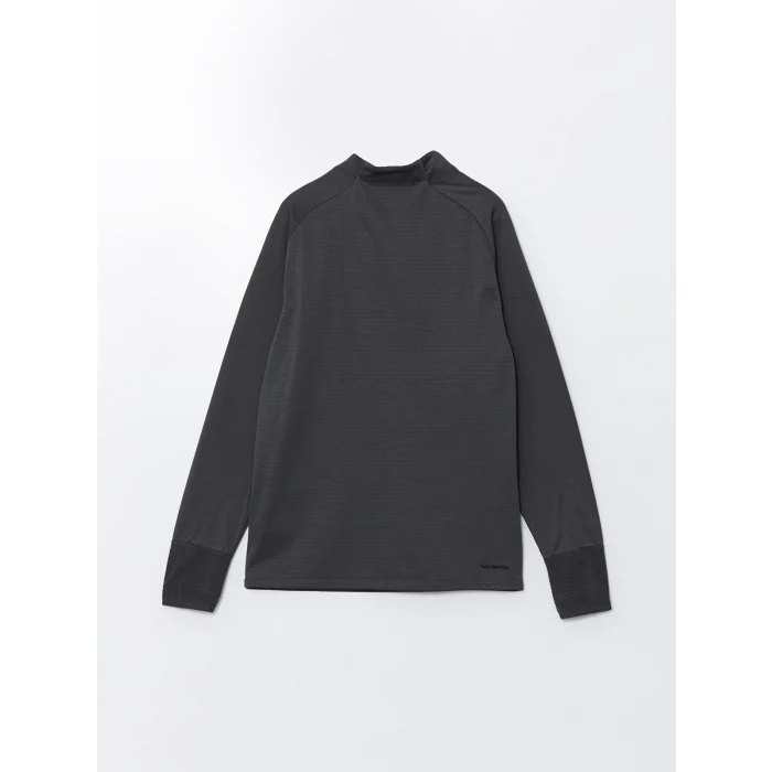 XSIDE ACTIVE GRİ Dik Yaka Uzun Kollu Erkek Spor Tişört