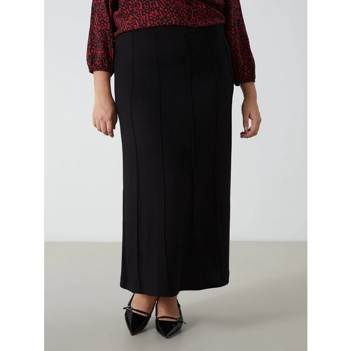 LCW Grace SİYAH Beli Lastikli A Kesim Kadın Etek