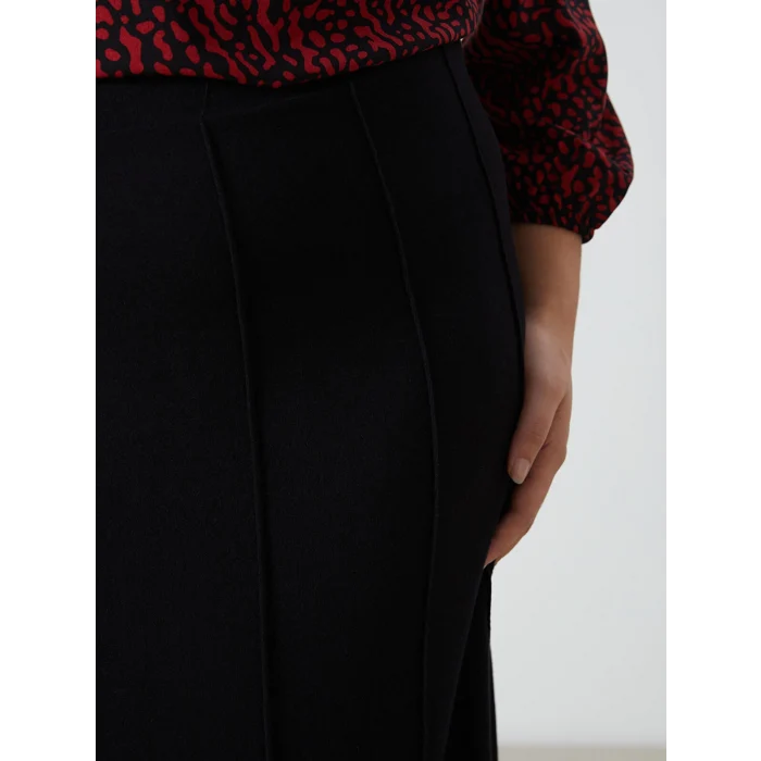 LCW Grace SİYAH Beli Lastikli A Kesim Kadın Etek