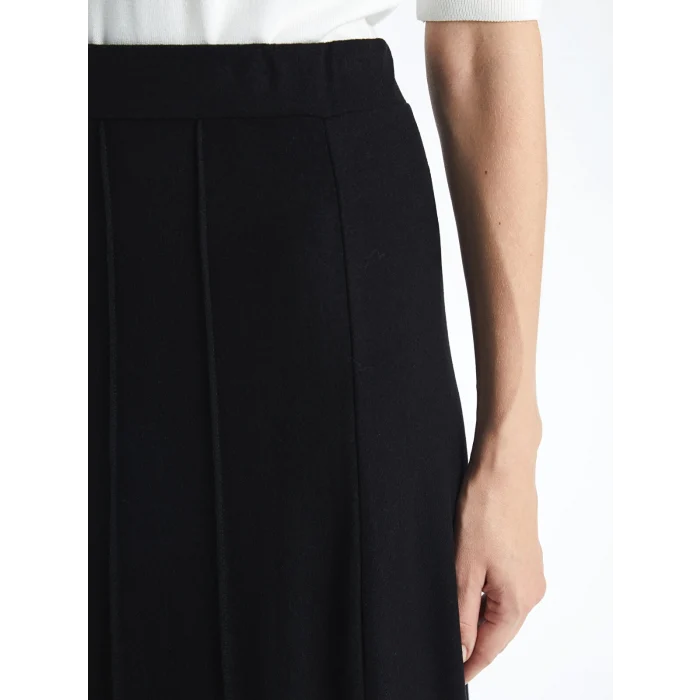 LCW Grace SİYAH Beli Lastikli A Kesim Kadın Etek