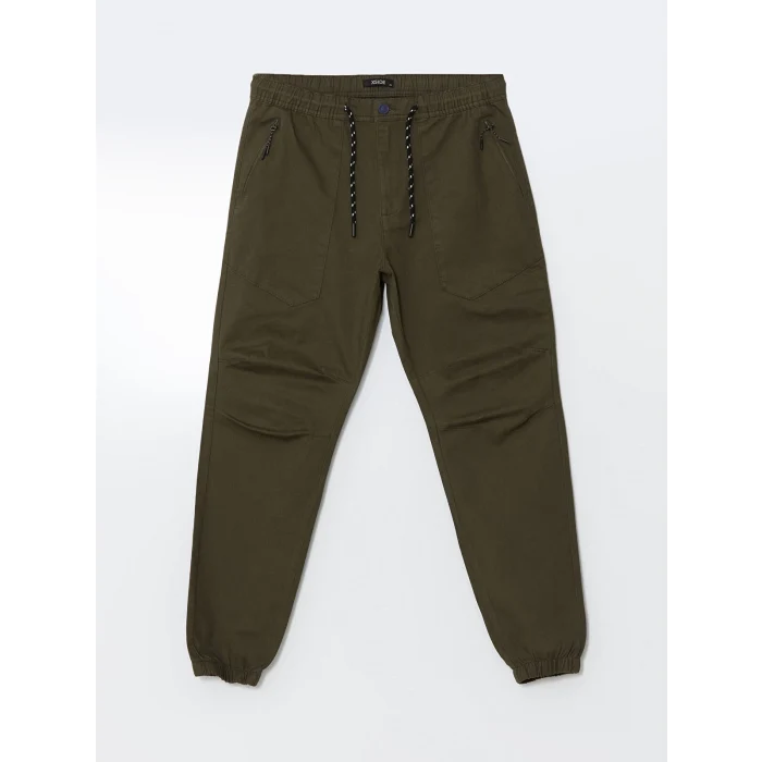 XSIDE HAKİ Standart Kalıp Gabardin Erkek Jogger Pantolon
