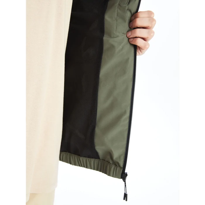 LCW Casual HAKİ Standart Kalıp Kapüşonlu Erkek Mont