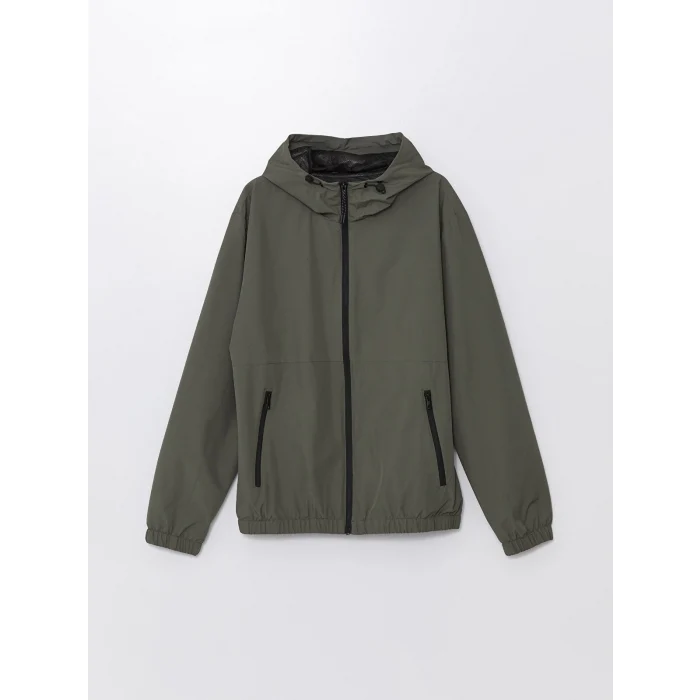 LCW Casual HAKİ Standart Kalıp Kapüşonlu Erkek Mont