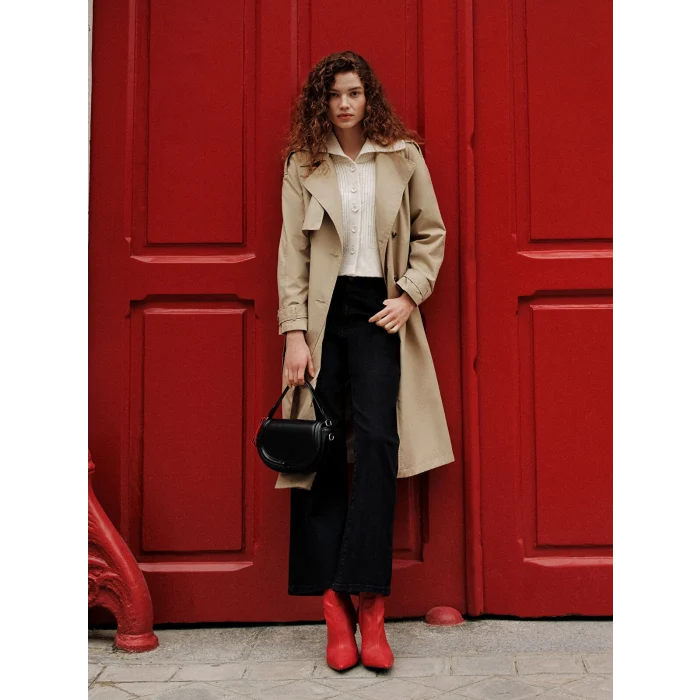 LCW Vision SİYAH Beli Kemerli Baggy Fit Kadın Jean Pantolon