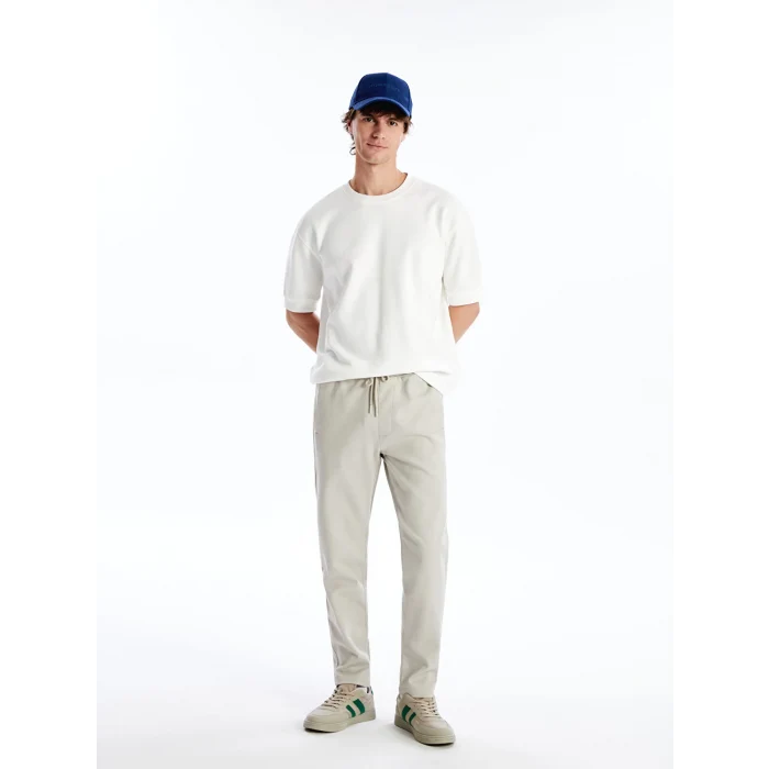 LCW Casual BEJ Slim Fit Armürlü Erkek Pantolon