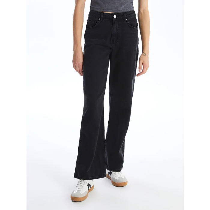 XSIDE SİYAH Wideleg Kadın Jean Pantolon
