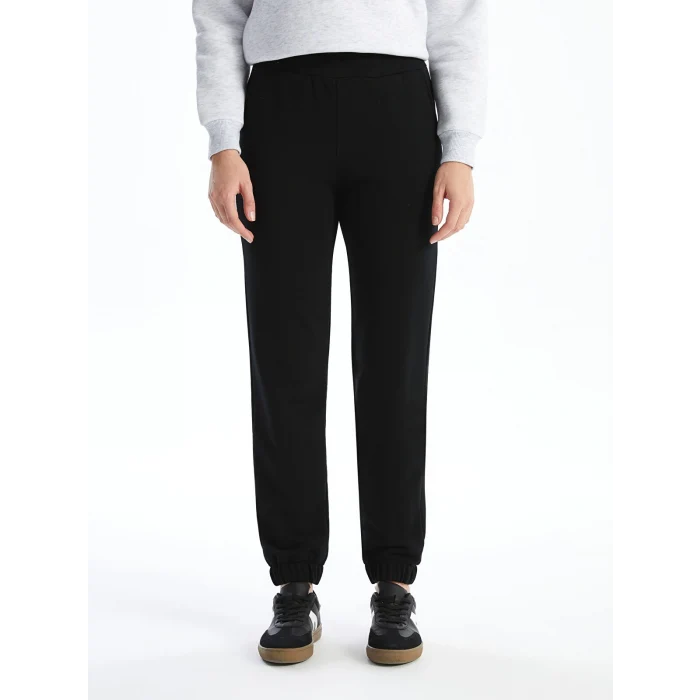 XSIDE ACTIVE SİYAH Kadın Beli Lastikli Düz Jogger Eşofman Altı
