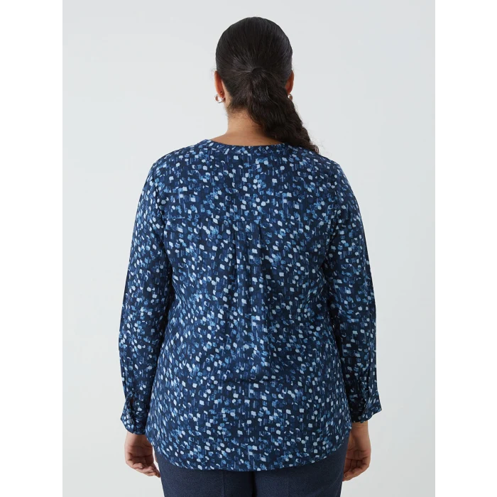 LCW Grace SİYAH Kaçık Yaka Desenli Kadın Bluz