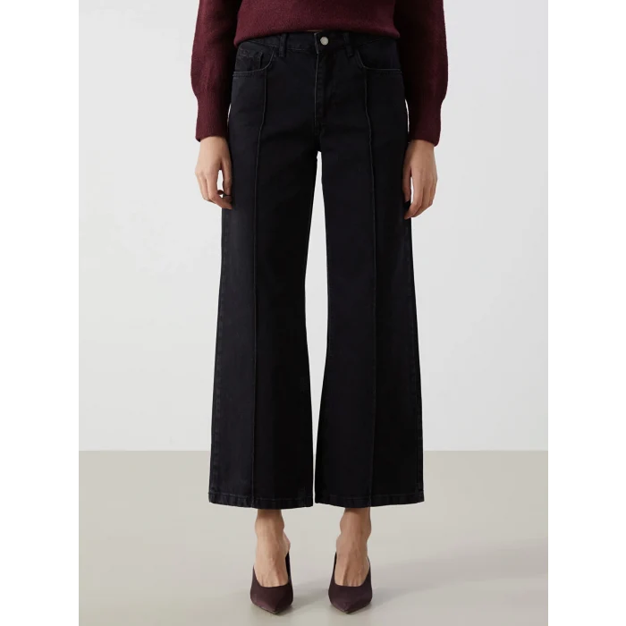 LCW Jeans SİYAH Wideleg Kadın Jean Pantolon