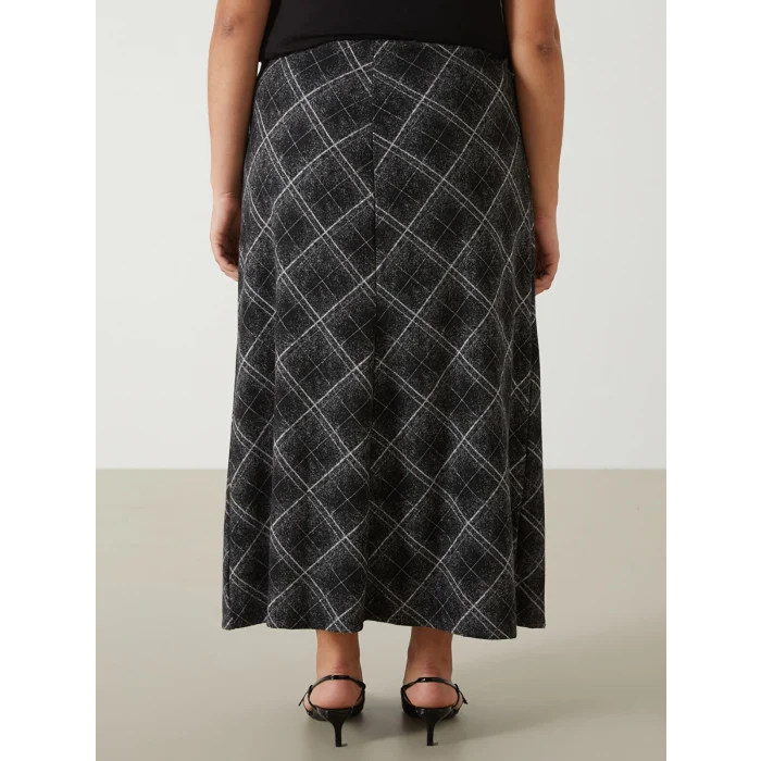 LCW Grace SİYAH Beli Lastikli Desenli Kadın Etek