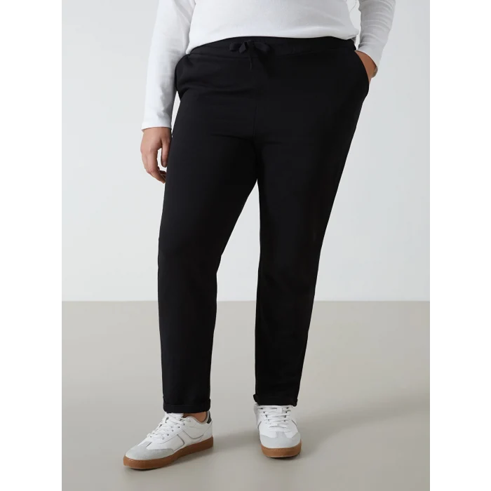 LCW Vision SİYAH Kadın Beli Lastikli Düz Eşofman Altı