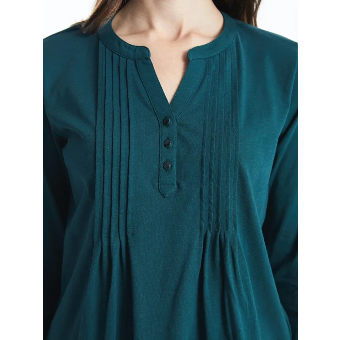 LCW Grace YEŞİL Kaçık Yaka Kadın Bluz