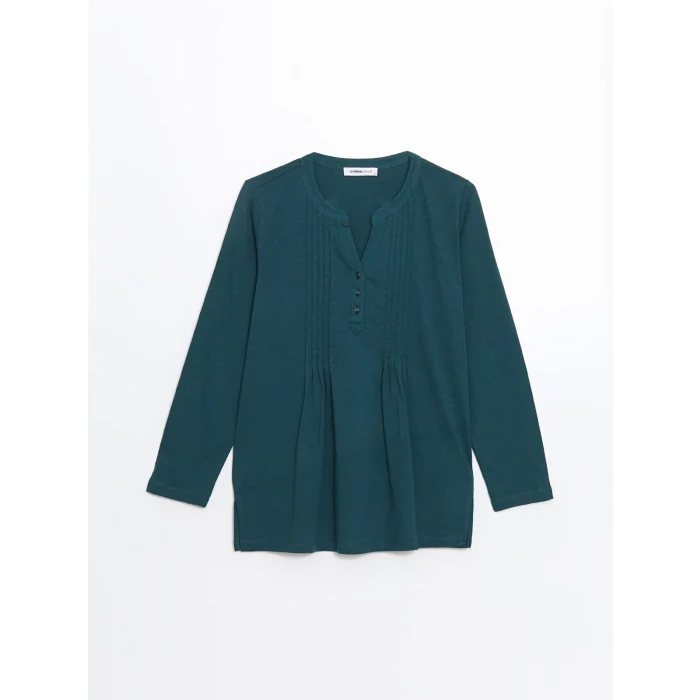 LCW Grace YEŞİL Kaçık Yaka Kadın Bluz