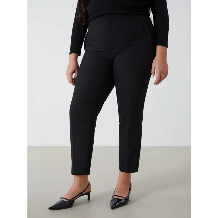 LCW Vision SİYAH Kadın Havuç Kesim Düz Pantolon