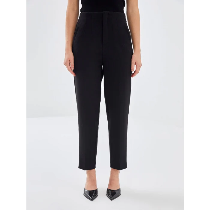 LCW Vision SİYAH Kadın Havuç Kesim Düz Pantolon