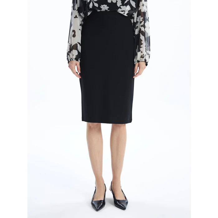 LCWAIKIKI Classic SİYAH Dar Fit Kadın Etek